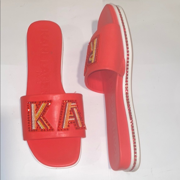 Karl Lagerfeld Poppy Slide Sandals Size 8 - Picture 3 of 4